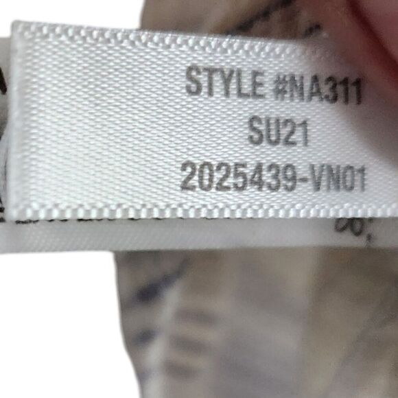 Madewell‎ Top Medium Crinkle Hayden Popover Striped Shirt Blue Tan  Blouse - Picture 5 of 9